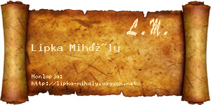 Lipka Mihály névjegykártya