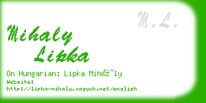 mihaly lipka business card